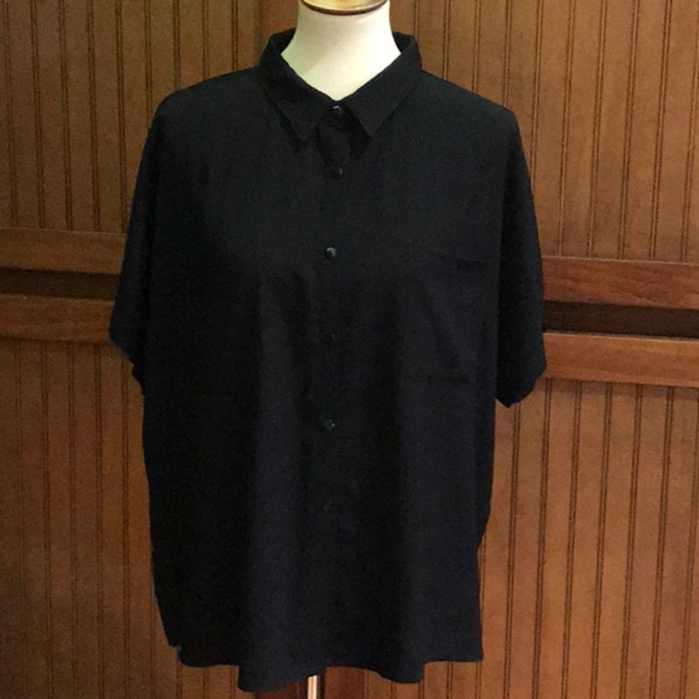 #151,Wishlist apparel, size M, black button up shirt
